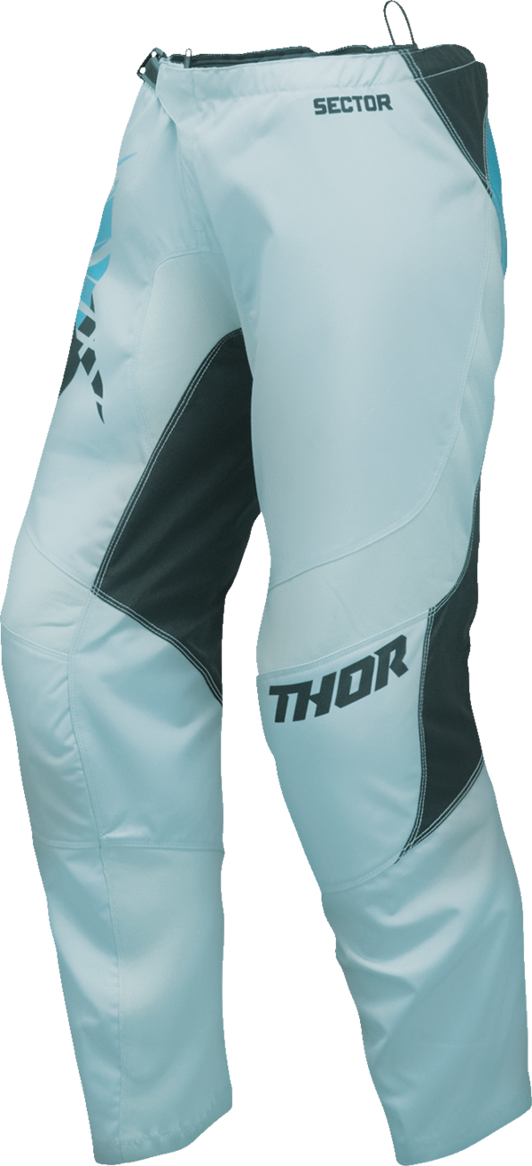 THOR Women's Sector Split Pants in Starlight Blue and Black, offroad ATV apparel, US size 5/6, showing the durable fabric and design.