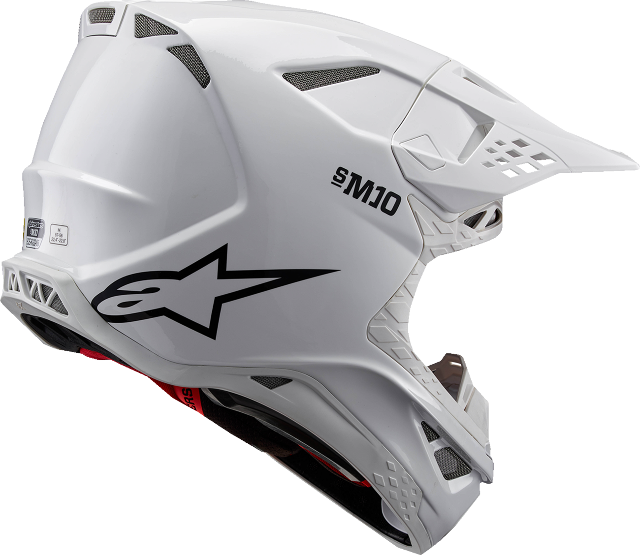 ALPINESTARS Supertech M10 Helmet - Solid - MIPS® - Gloss White - Medium 8300323-2180-M