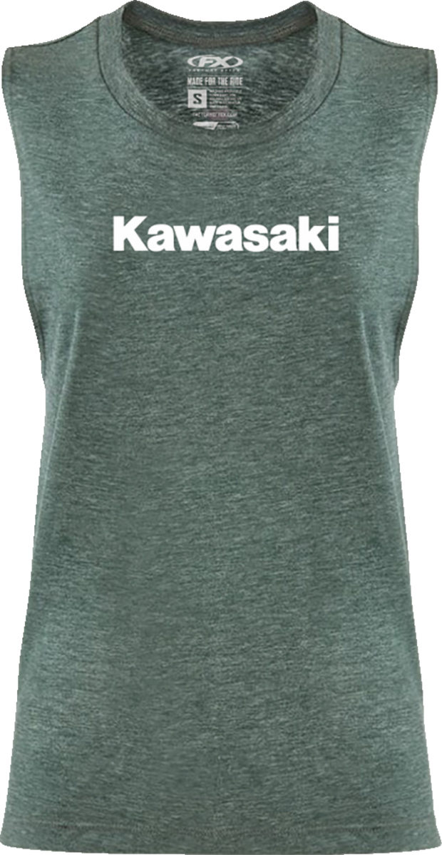 FACTORY EFFEX Women's Kawasaki Muscle Tank Top - Heather Forest Green - Small 27-87150