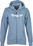 Women's Fly Corporate Zip Up Light Blue Xl