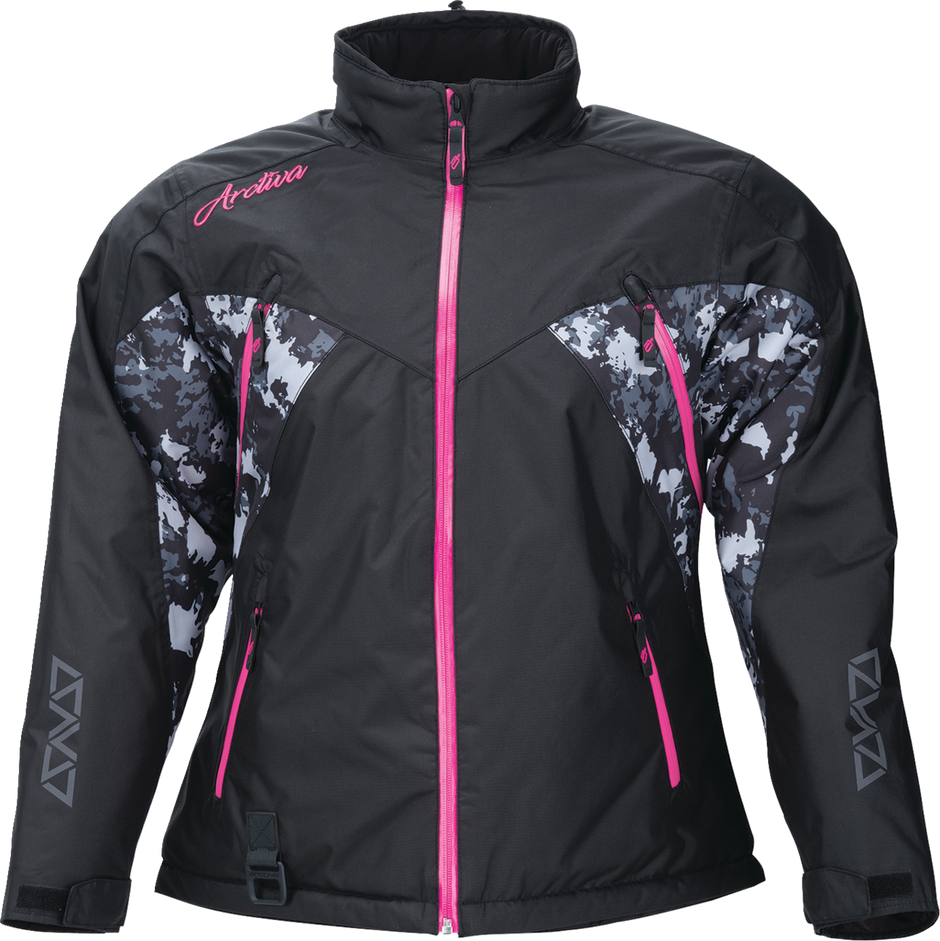 ARCTIVA Women's Pivot 7 Insulated Jacket - Black/Camo Gray/Pink - Small 3121-0846