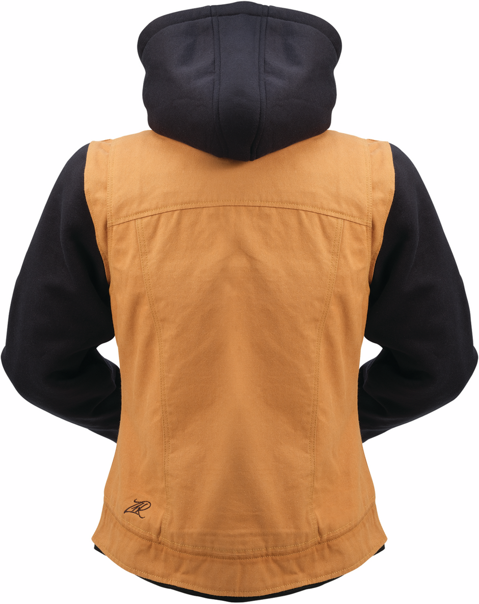 Z1R Women's Jayrod Jacket in black and tan, XS, streetwear style with a stylish, casual fit and detailed design.