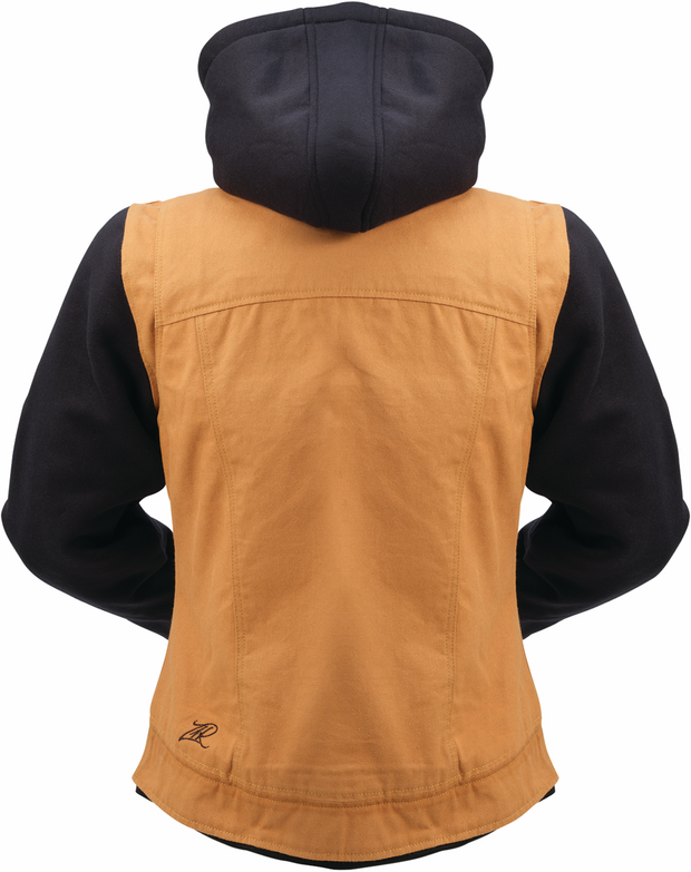 Z1R Women's Jayrod Jacket in black and tan, XS, streetwear style with a stylish, casual fit and detailed design.