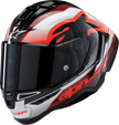 ALPINESTARS Supertech R10 Helmet - Team - Black/Carbon Red/Gloss White - 2XL 8200224-1352-XXL