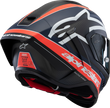 ALPINESTARS Supertech R10 Helmet - Team - Matte Black/Carbon Red Fluo/Blue - Small 8200224-1383-S
