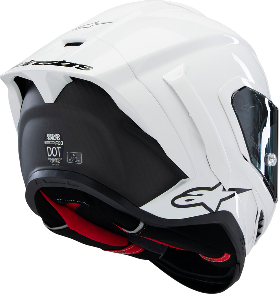 ALPINESTARS Supertech R10 Helmet - Solid - Gloss White - Medium 8200124-2170-M