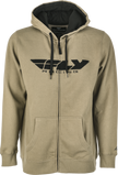 Fly Corporate Zip Up Hoodie Tan/Black Sm