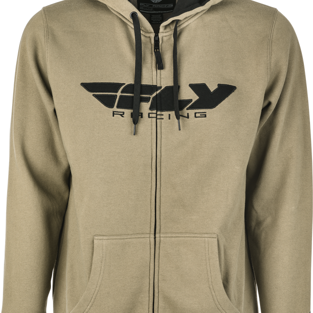 Fly Corporate Zip Up Hoodie Tan/Black Sm