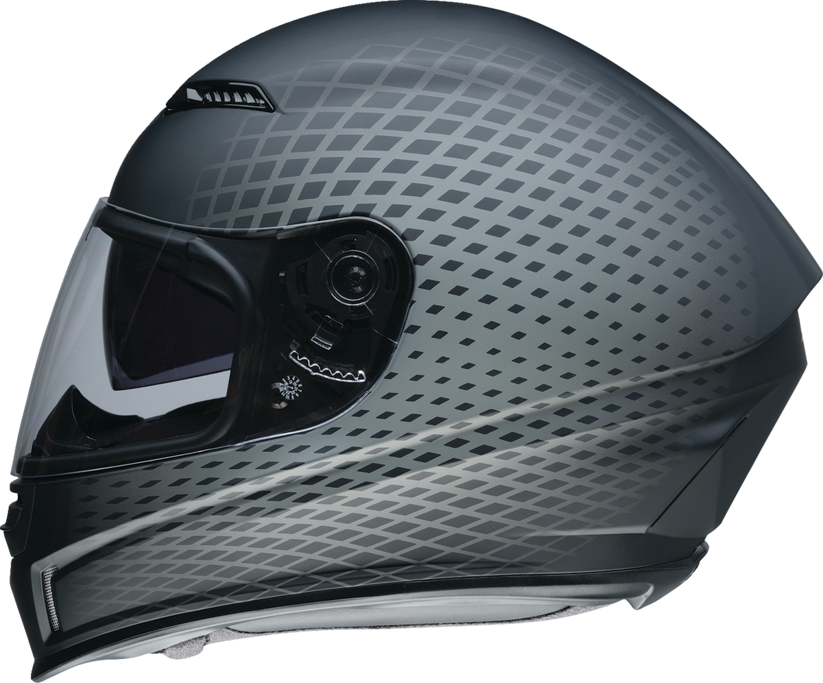Z1R Jackal Street Full Face Helmet in Waveform Gray, XS size, featuring a sleek aerodynamic design for adult motorcycle riders.