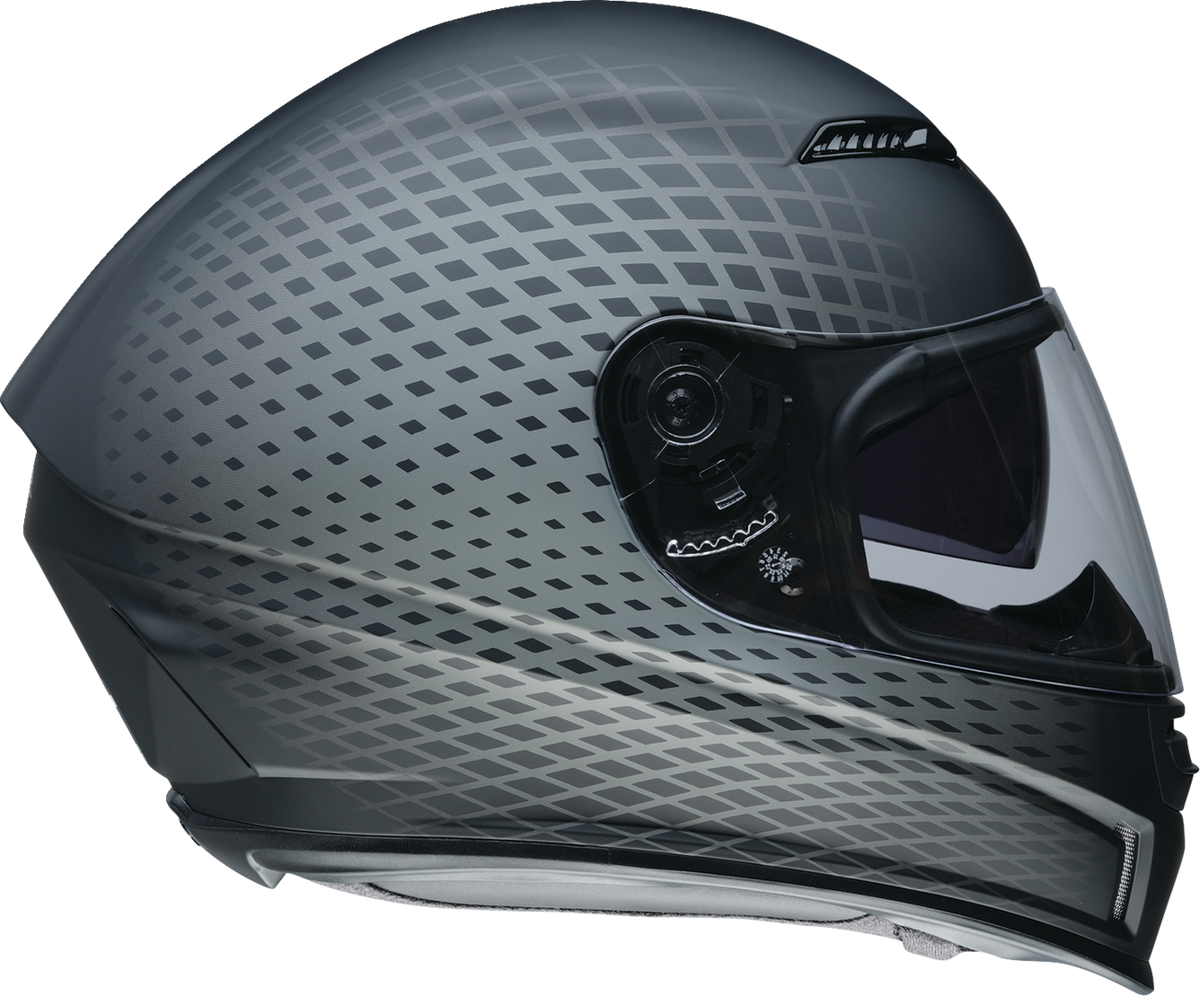 Z1R Jackal Waveform gray full face street motorcycle helmet for adults, size XS, with sleek design and secure fit.