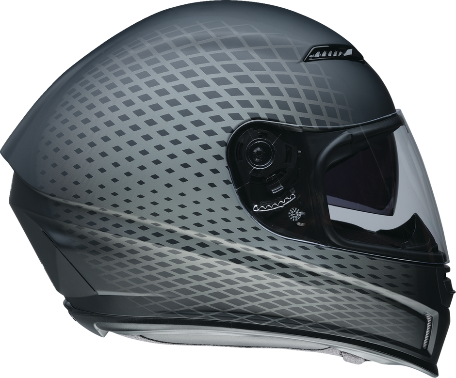 Z1R Jackal Waveform gray full face street motorcycle helmet for adults, size XS, with sleek design and secure fit.