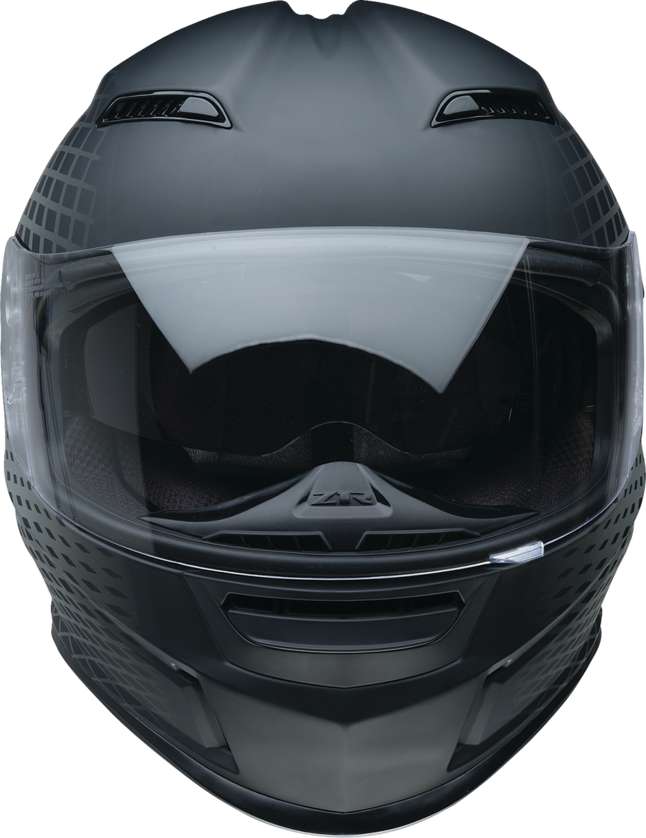 Z1R Jackal Waveform Gray full face street helmet for adults, size XS, with sleek design and ventilation features.