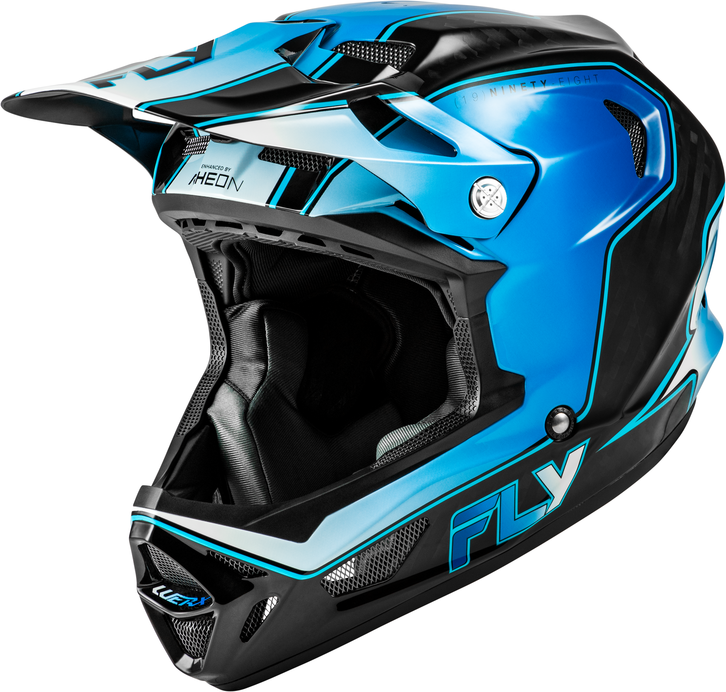 Werx R Flow Carbon Helmet Black Carbon/Blue/White Lg