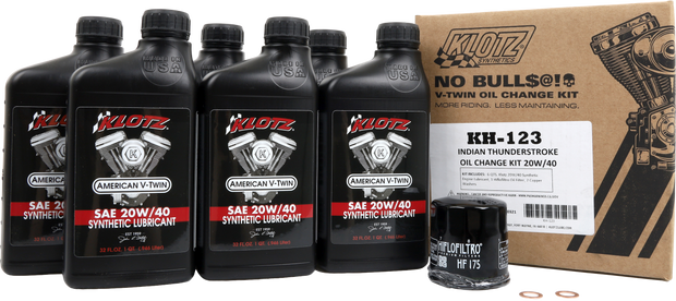 Indian Thunderstroke 6qt Synthetic Oil Change Kit