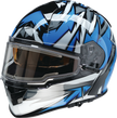Z1R Warrant Snow Helmet in blue and white, full face snow helmet for adults, size XS, with sleek design and secure fit