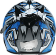 Z1R Warrant Snow Helmet in blue and white, full-face adult snow helmet with XS size, designed for winter sports and snowboarding.