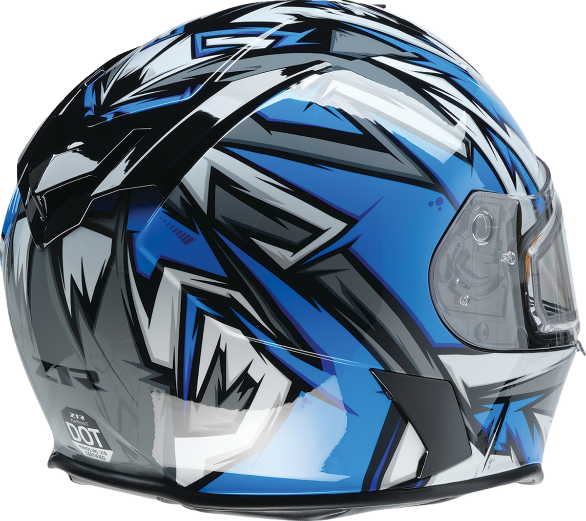 Z1R Warrant Snow Helmet Neuron in blue and white, full-face adult snow helmet with XS size, designed for winter sports.