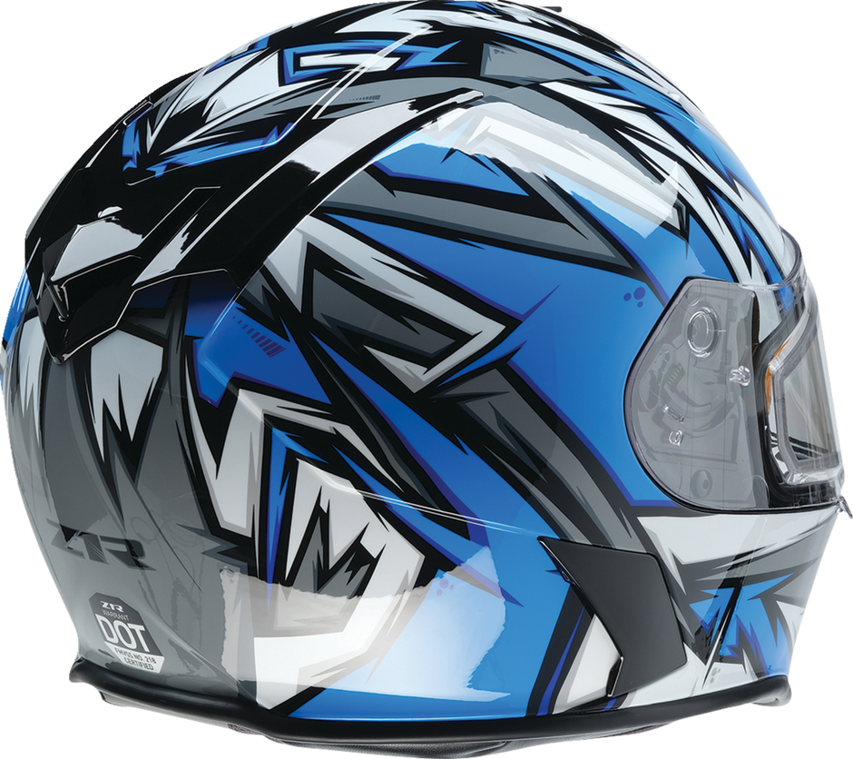 Z1R Warrant Snow Helmet Neuron in blue and white, full-face adult snow helmet with XS size, designed for winter sports.