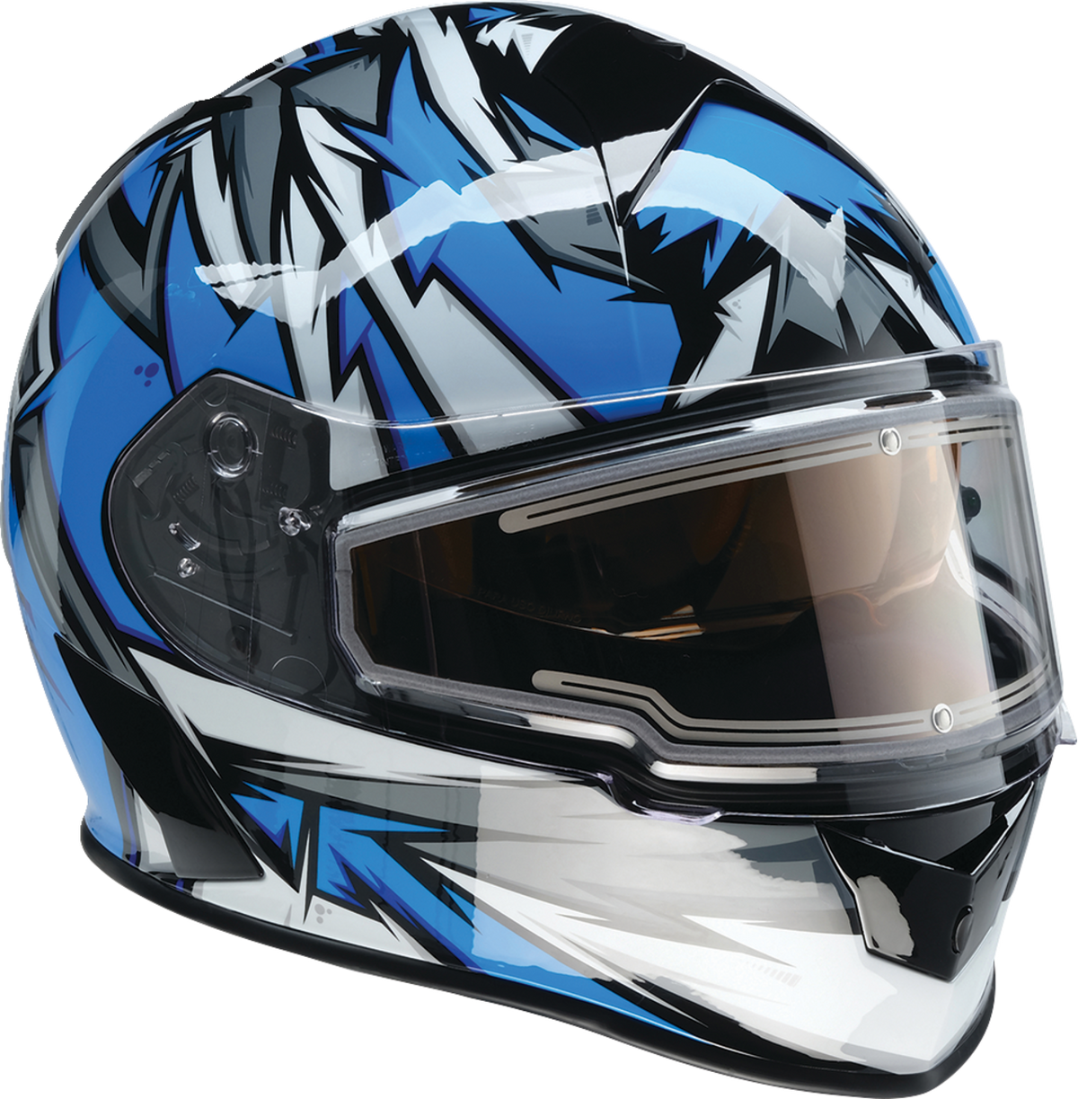 Z1R Warrant snow helmet for adults in blue and white, full face design, size XS, suitable for winter snow sports.