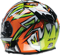 Z1R Warrant snow helmet for adults, full face design in orange and green, XS size, suitable for winter sports and snowboarding.