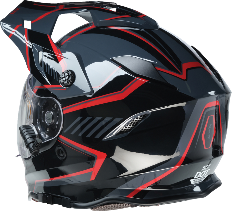 Z1R Range 2.0 Snow Helmet in black and red, full face adult helmet with rotor design, small size.