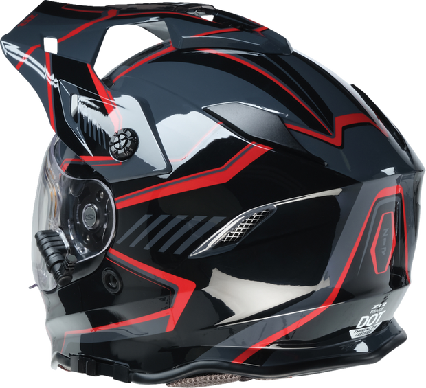 Z1R Range 2.0 Snow Helmet in black and red, full face adult helmet with rotor design, small size.