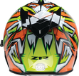 Z1R Warrant Snow Helmet in orange and green, full face adult snow helmet with ventilation and secure fit, size XS.