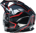 Z1R Range 2.0 Snow Helmet in black and red, adult full-face helmet with rotor design, size 2XL.