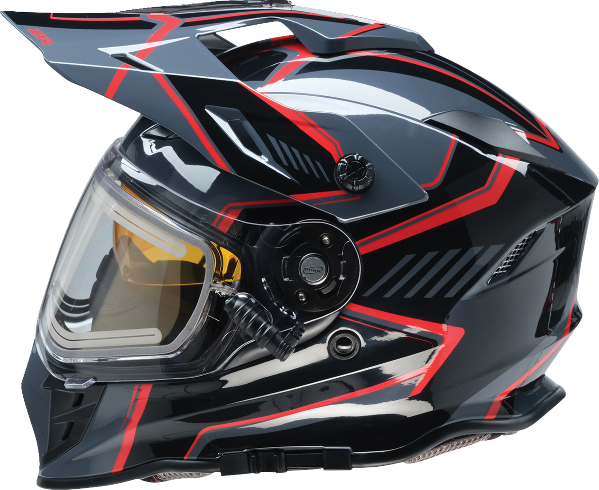 Z1R Range 2.0 Snow Helmet in black and red, full face adult helmet with rotor design, small size, for winter snow sports.