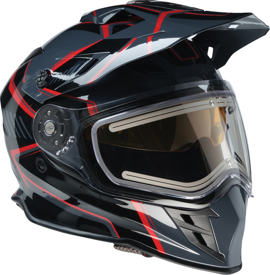 Z1R Range 2.0 Snow Helmet in black and red, full face adult helmet with rotor design, small size, winter sports gear