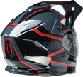 Z1R Range 2.0 Snow Helmet in black and red, full face adult helmet with rotor design, small size, for winter snow sports.