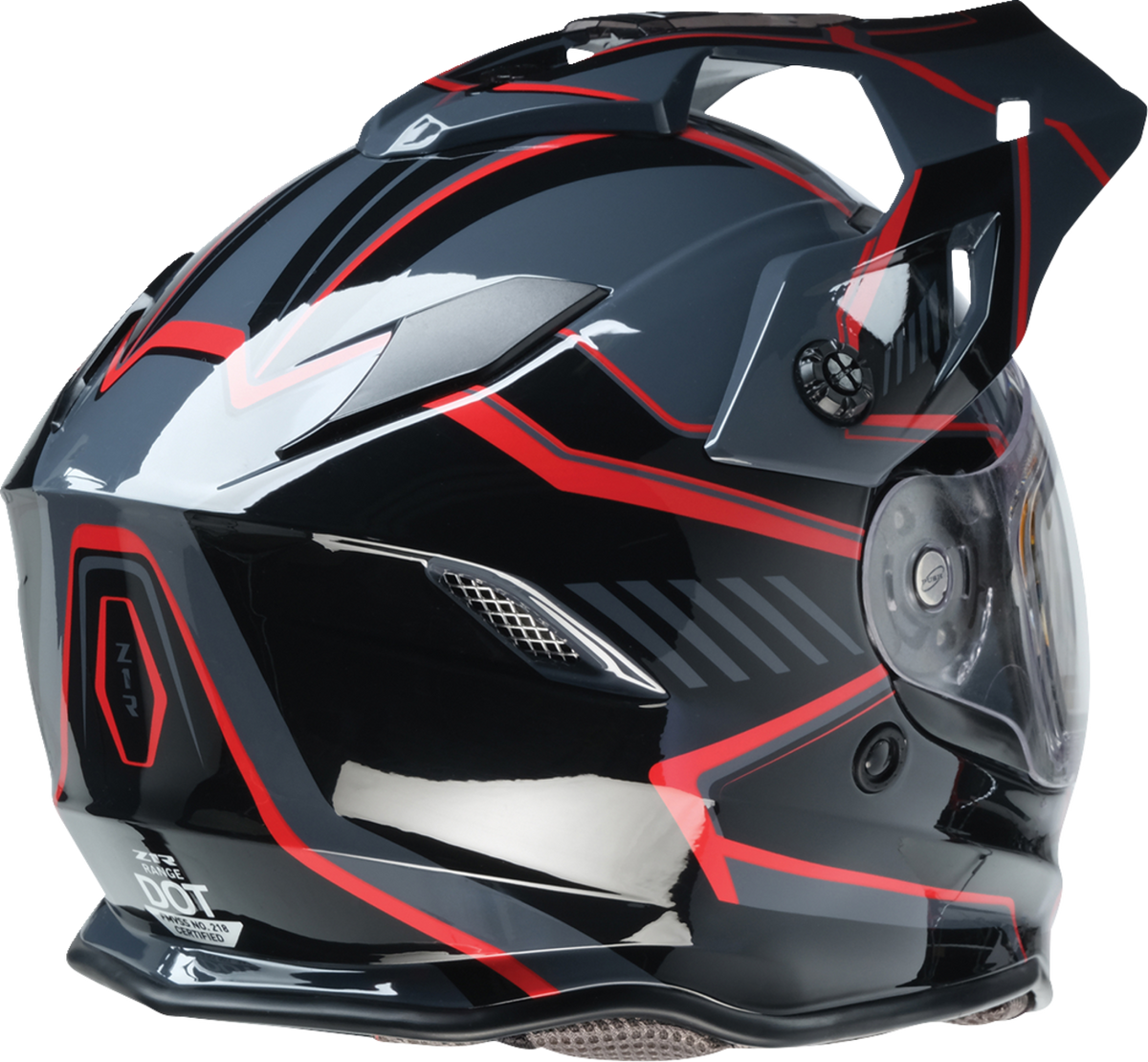 Z1R Range 2.0 snow helmet in black and red, full face design for adults, size XS, with Rotor ventilation system