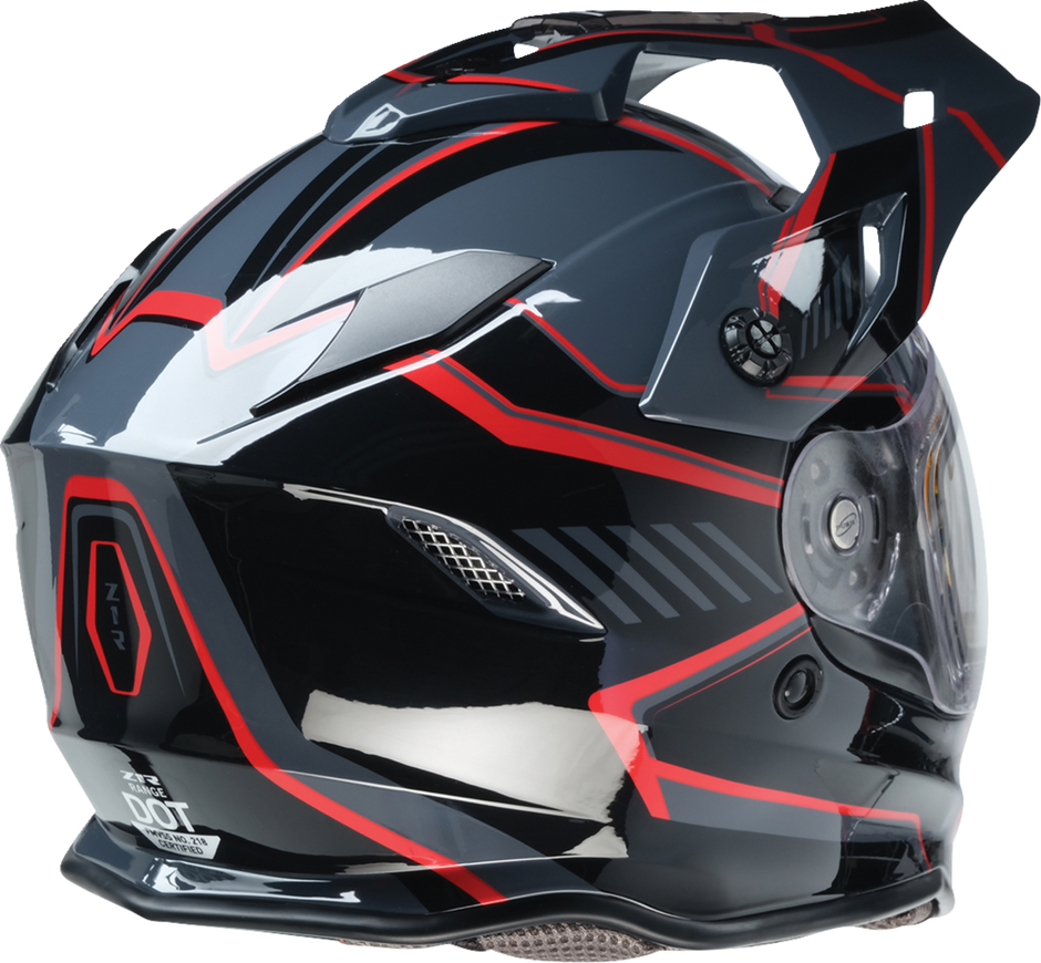 Z1R Range 2.0 snow helmet in black and red, full face design for adults, size XS, with Rotor ventilation system
