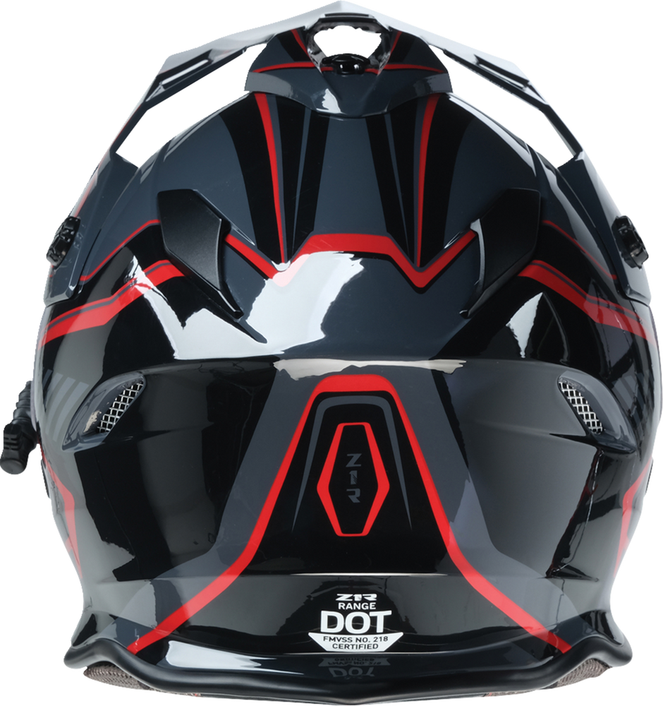 Z1R Range 2.0 Snow Helmet Rotor in black and red, full face adult snow helmet, 2XL size with adjustable strap and ventilation.