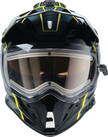 Z1R Range 2.0 Snow Helmet in black and hi-viz, full face adult helmet with rotor design, medium size.