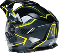 Z1R Range 2.0 Snow Helmet in black and Hi-Viz, adult full face snow helmet with rotor design, large size.