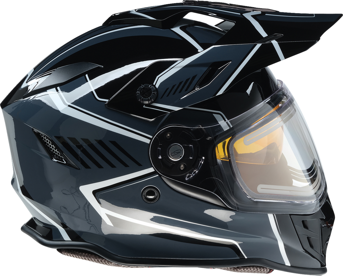 Z1R Range 2.0 Snow Helmet in gray and white, full face adult helmet with rotor design, size XS.