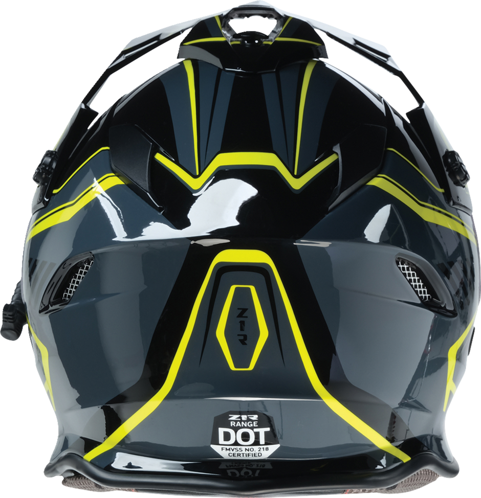Z1R Range 2.0 Snow Helmet in black and Hi-Viz, adult full face snow helmet with rotor design, size XS.