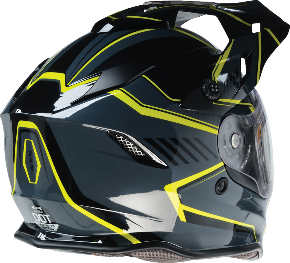 Z1R Range 2.0 snow helmet in black and Hi-Viz with rotor design, medium size, full face adult snow helmet.