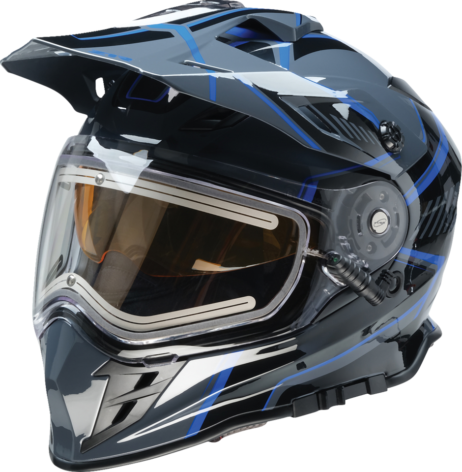 Z1R Range 2.0 Snow Helmet in black and blue, full face adult snow helmet with rotor design, size XS.