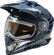 Z1R Range 2.0 Snow Helmet in black and blue, full face adult snow helmet with rotor design, size XS.
