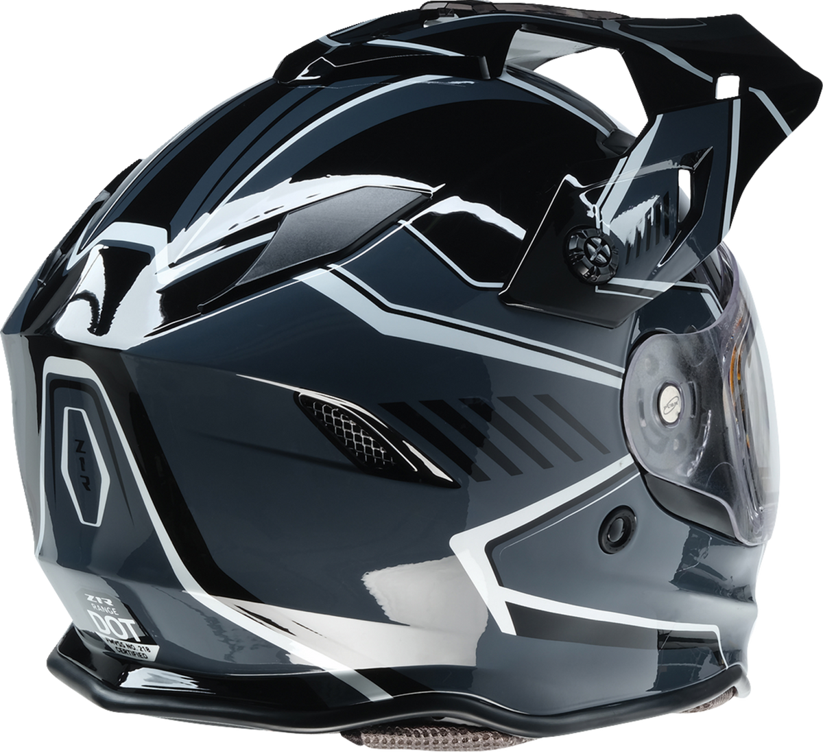 Z1R Range 2.0 Snow Helmet in gray and white, adult full face helmet with rotor design, 2XL size, for winter sports.