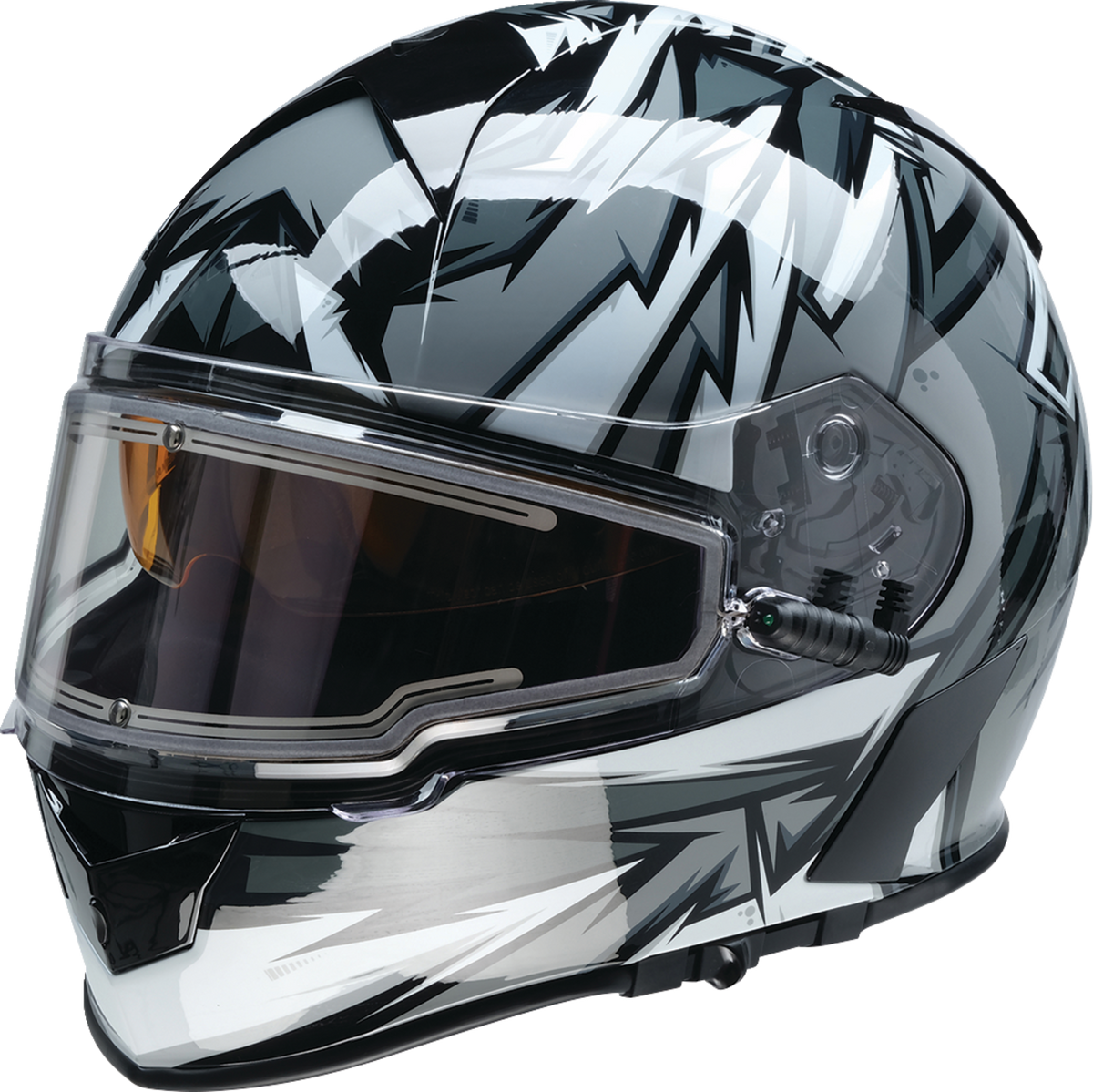 Z1R Warrant Snow Helmet in gray and white, full face adult snow helmet with XS size, designed for winter sports safety