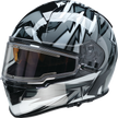 Z1R Warrant Snow Helmet in gray and white, full face adult snow helmet with XS size, designed for winter sports safety