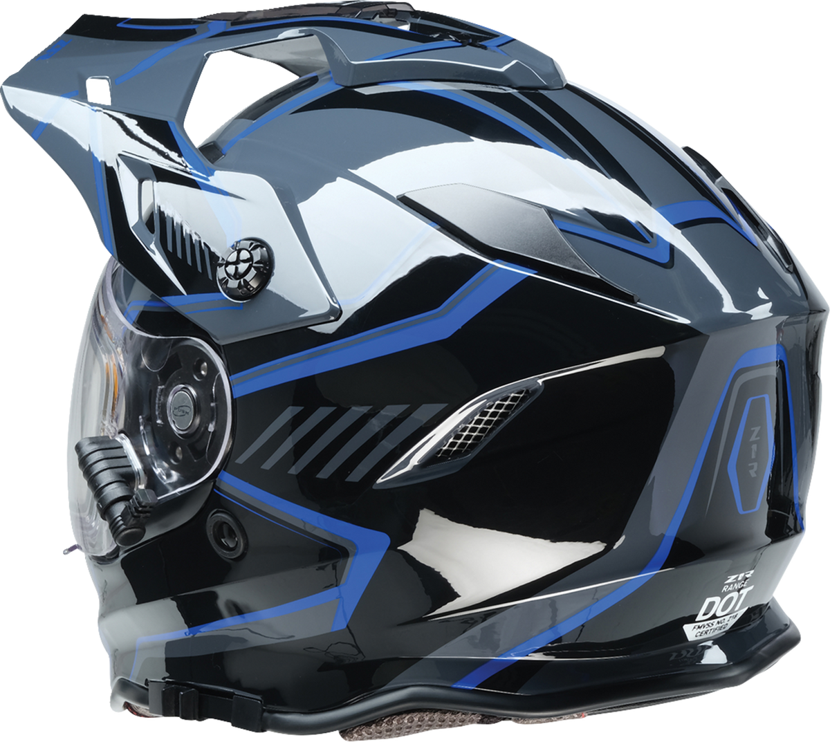 Z1R Range 2.0 Snow Helmet in black and blue, full face adult snow helmet with rotor design, size XS.
