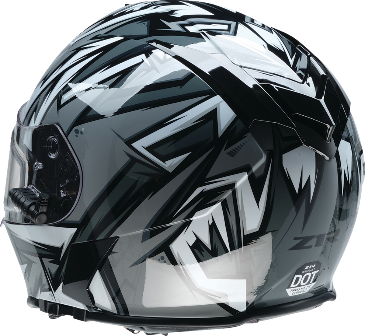 Z1R Warrant snow helmet in gray and white, full face adult helmet with visor, size XS, for winter snow sports.