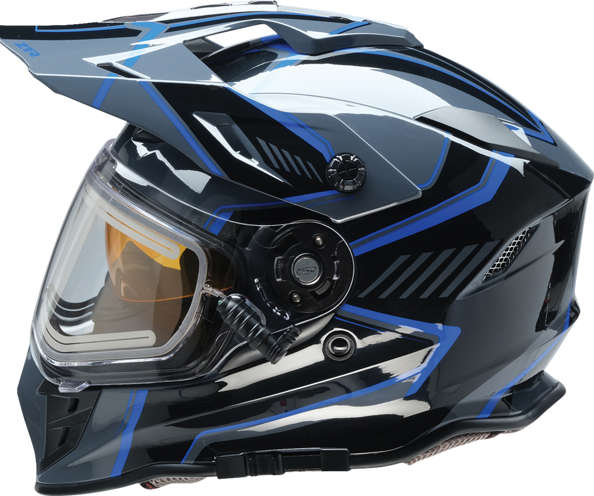 Z1R Range 2.0 Snow Helmet Rotor black and blue full face adult snow helmet, XS size, outdoor winter gear
