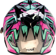 Z1R Warrant Snow Helmet in pink and teal for adults, full face snow helmet with adjustable straps and ventilation.