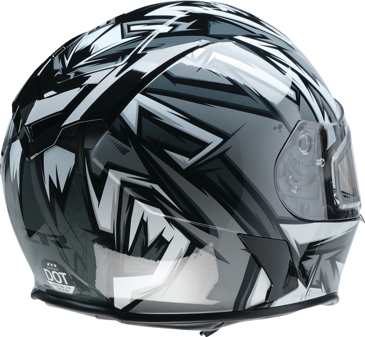 Z1R Warrant Snow Helmet in gray and white for adults, full face design, size XS, suitable for winter snow sports.