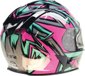 Z1R Warrant snow helmet in pink and teal, full face design for adults, size XS, with ventilation and secure strap.
